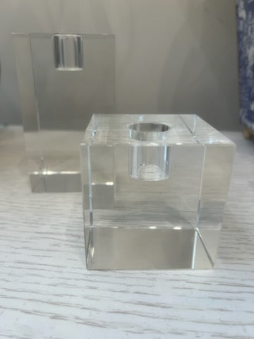 Square Crystal Candle Holder-NP