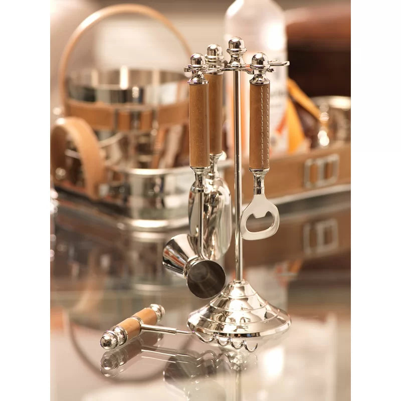 Polished Nickel Bar Set