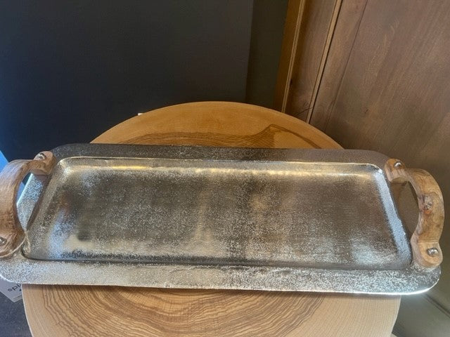 Alum & Wood Tray-BK
