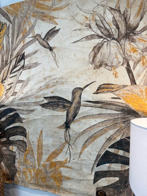 Hummingbird Art Linen Print-McRae