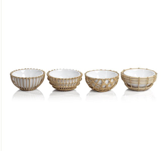 Wicker Condiment Bowls-BM
