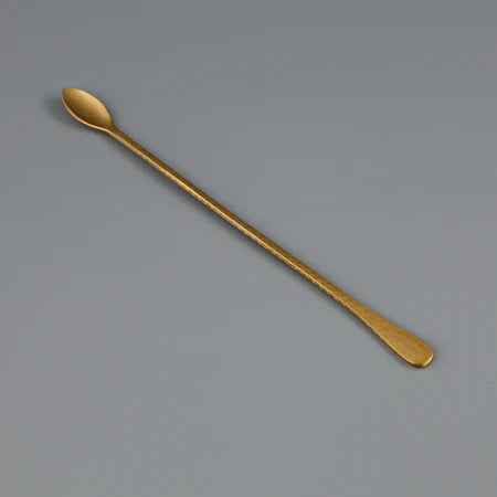 Long Gold Hammered Spoon