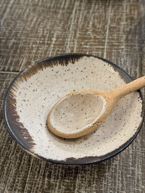 Luna Stoneware Bowl/Spoon-DB