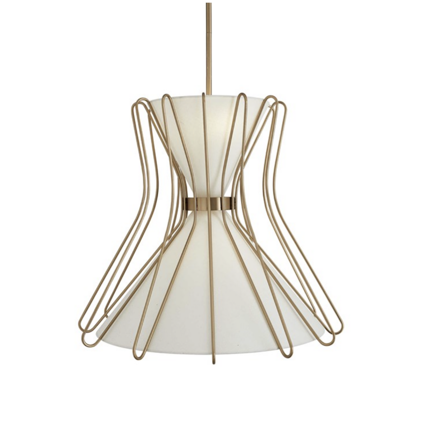 Retro Brass Hourglass Pendant