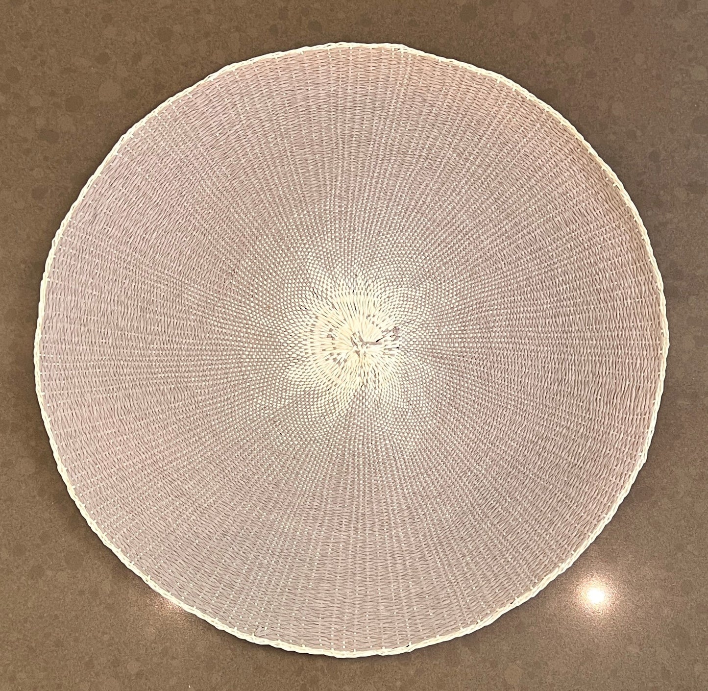 Gray Sunburst Round Placemat