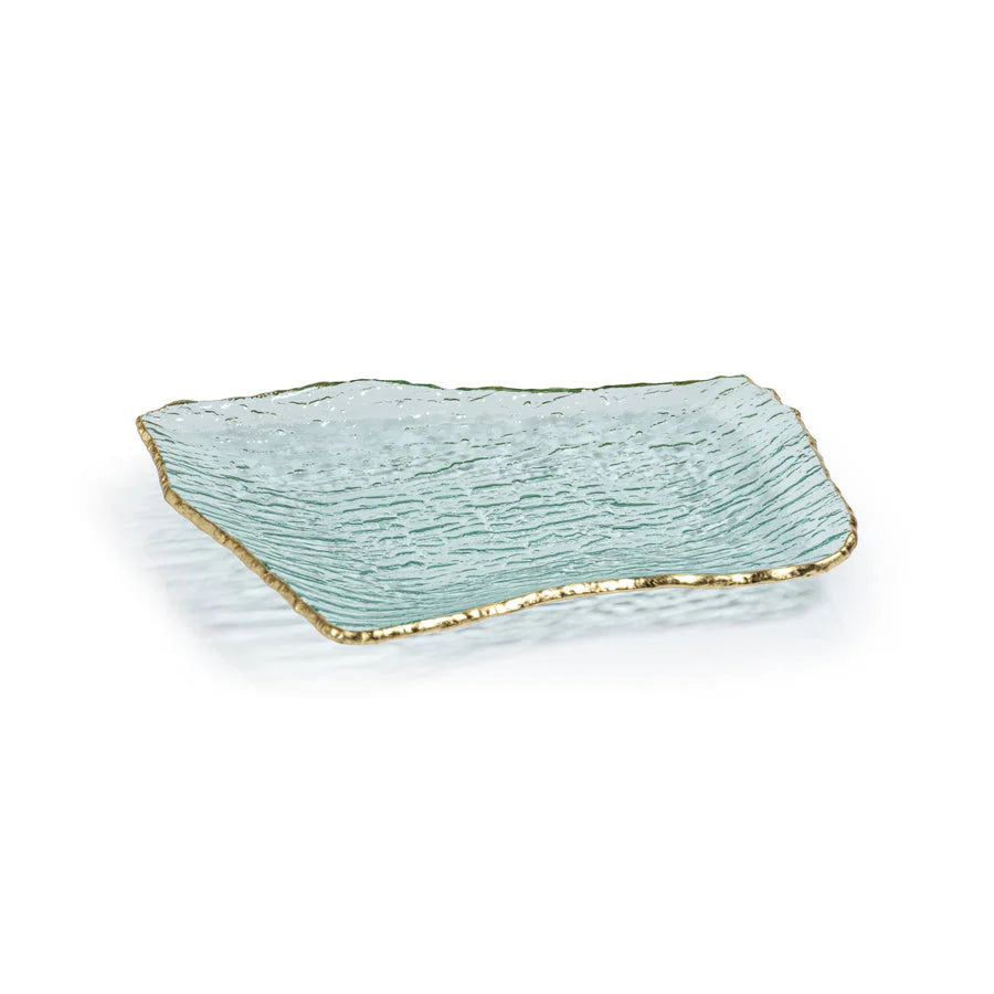 Organic Plate with Gold Trim- AJ