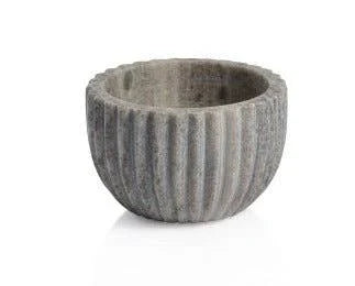 Ribbed Marble Bowl-BM