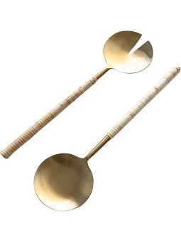 Jute Gold Salad Servers-McRae
