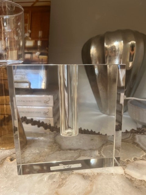 Crystal Bud Vase Square-BW