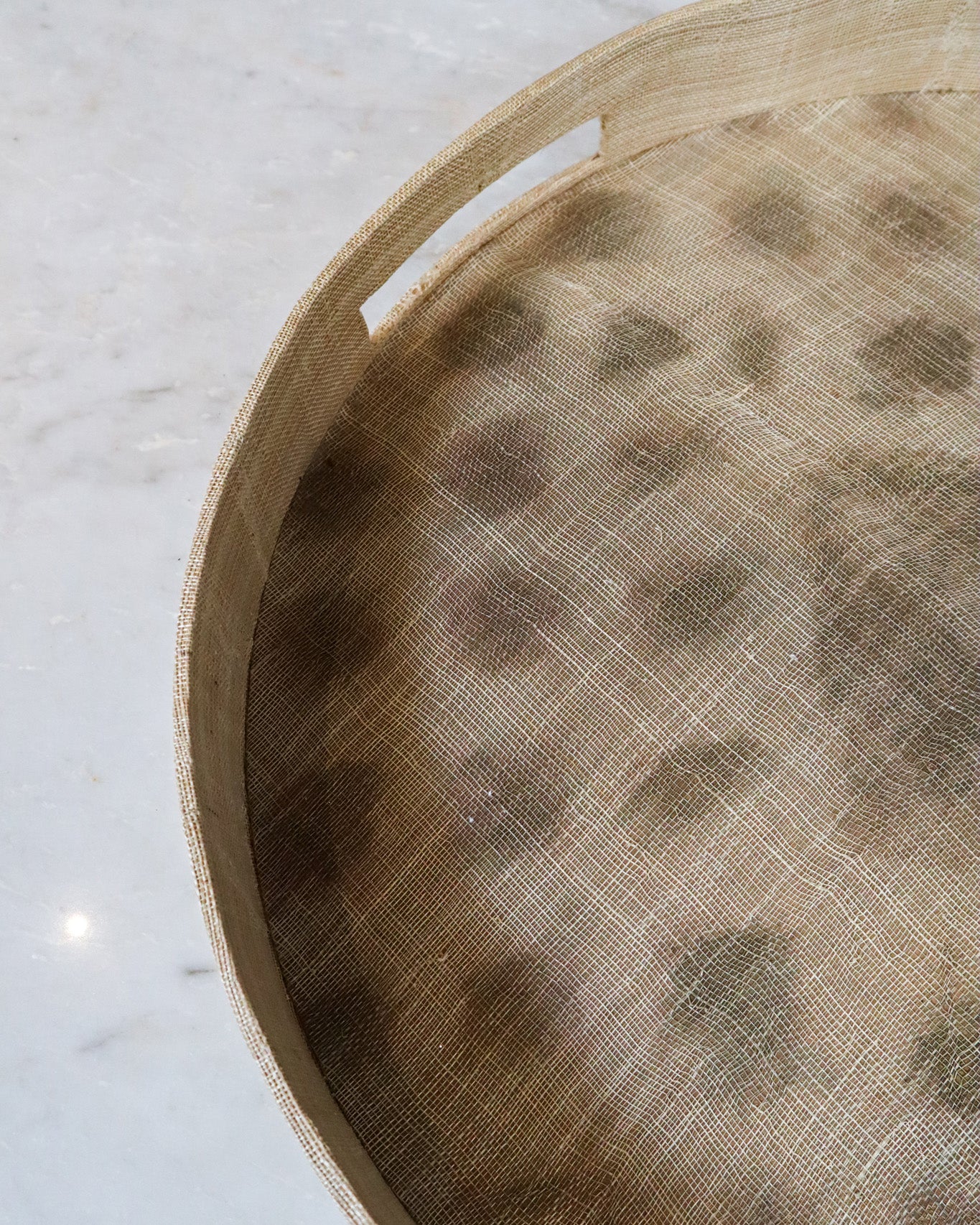 Tie Dye Abaca Round Tray