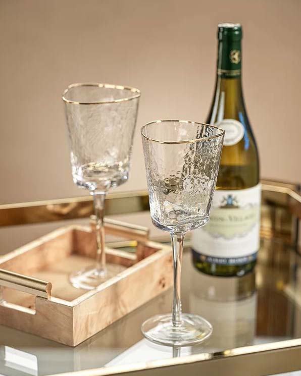 Gold Rim Wine Glasses