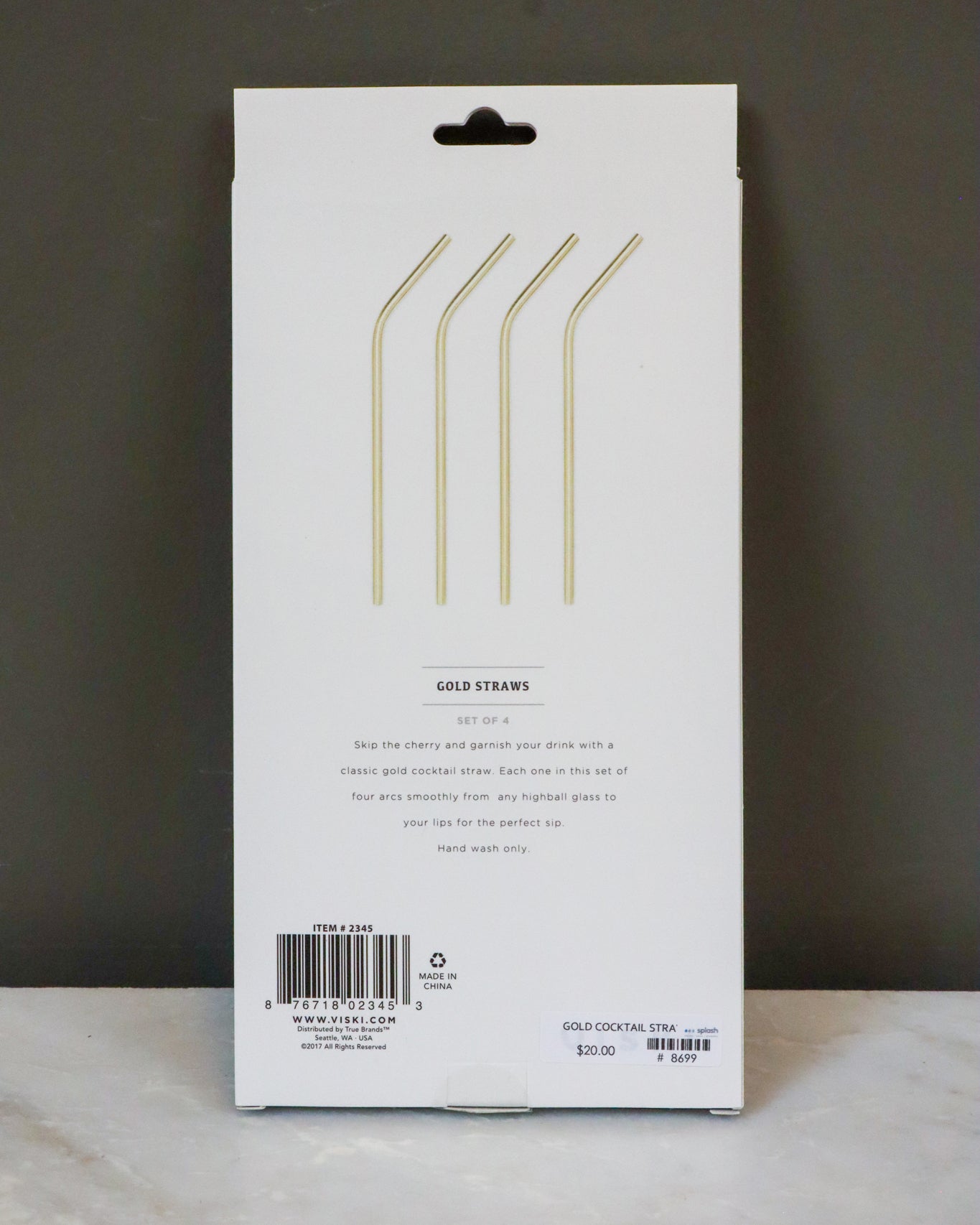 Gold Straws, Set of 4-NP