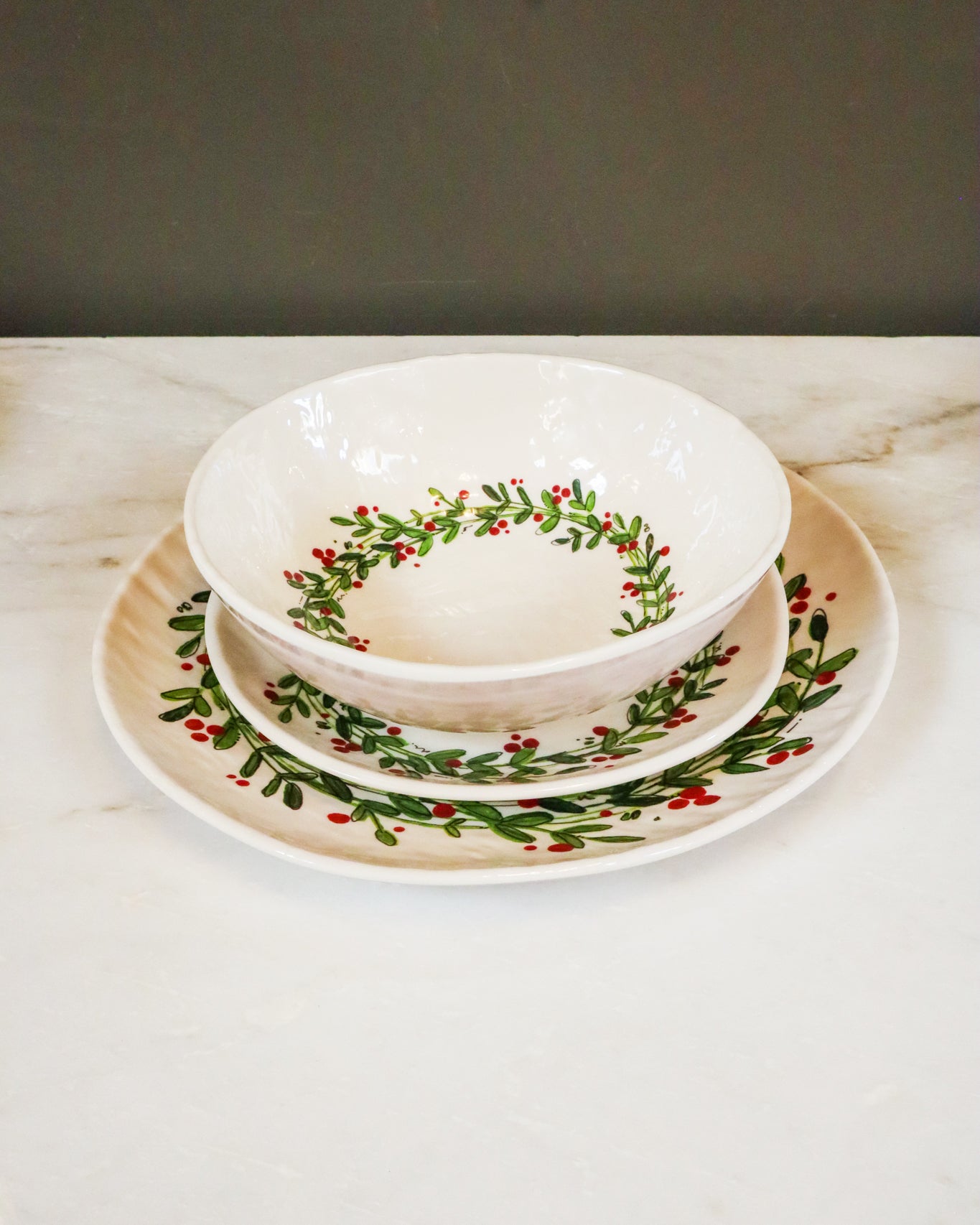 Holly Pattern Salad Plate -BM