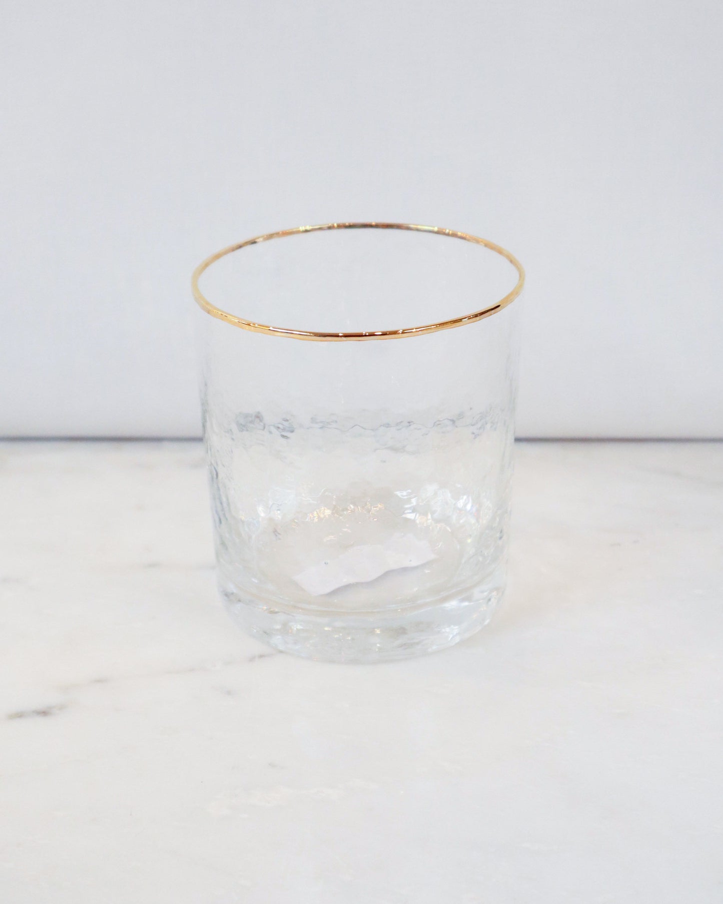 Hammered Gold Rim DOF Glass-WD