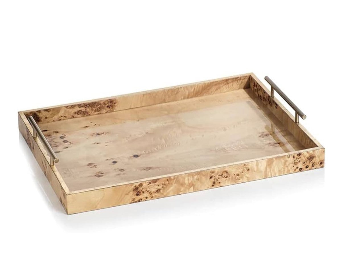Burled Wood Tray-TU