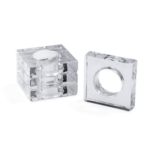 Set of (4) Acrylic Napkin Rings-YN