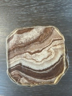 Agate Coaster Brown-NP