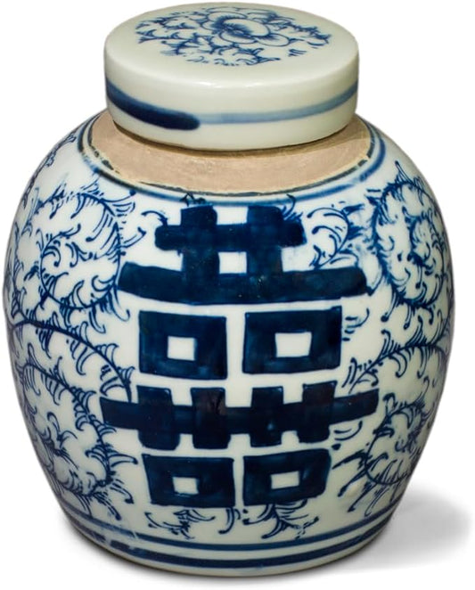 Mini Blue & White Double Happiness- DB