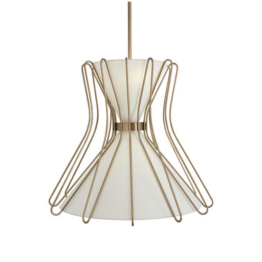 Retro Brass Hourglass Pendant