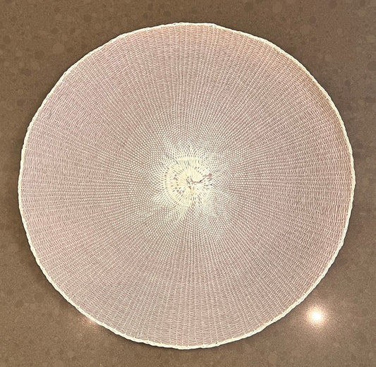 Gray Sunburst Round Placemat- AJ