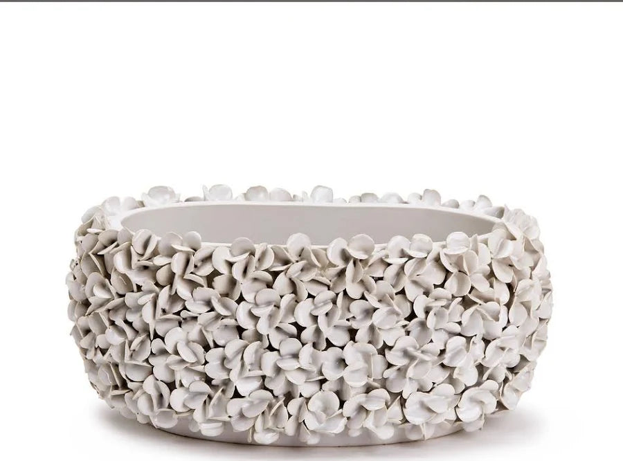 White Hydrangea Planter- TM