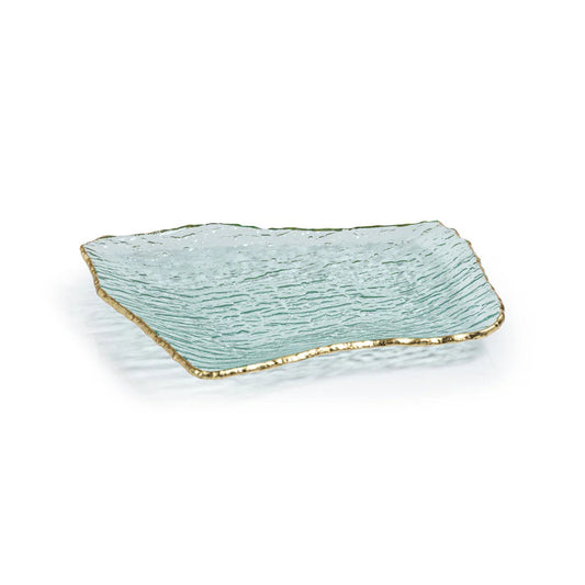 Organic Plate with Gold Trim- AJ