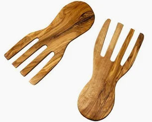 Olive Wood Salad Serving Set-HS