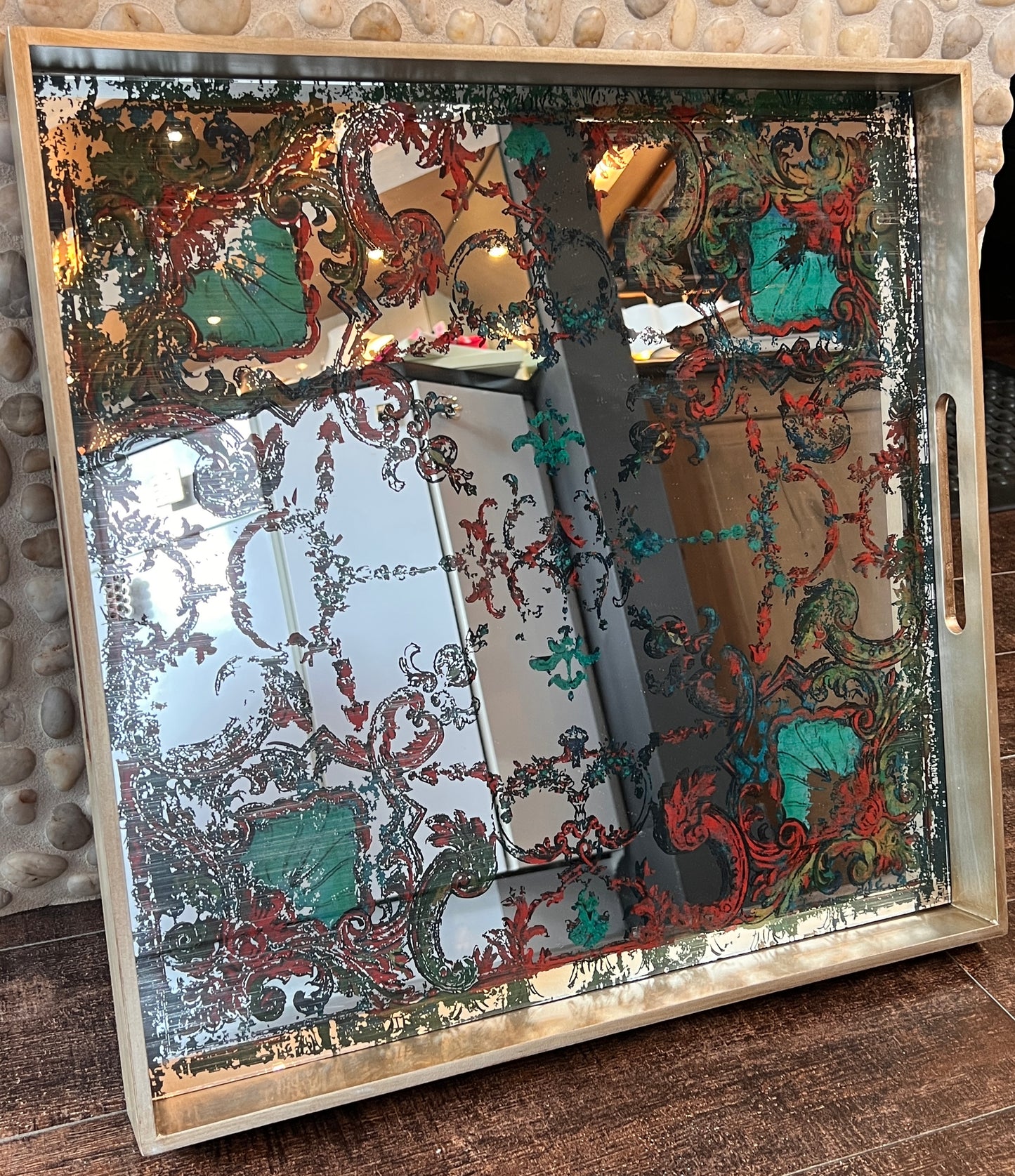 Baroque Mirror Tray- RW