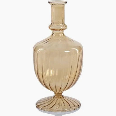 Amber Venetian Spiral Vase- MC