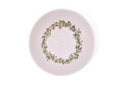 Christmas Wreath Serving Bowl-BM