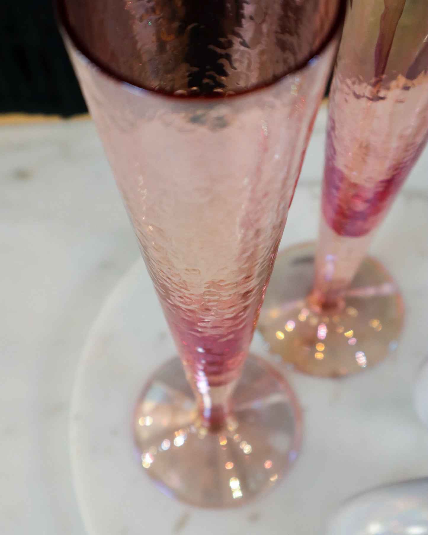 Pink Fluted Champagne Glass