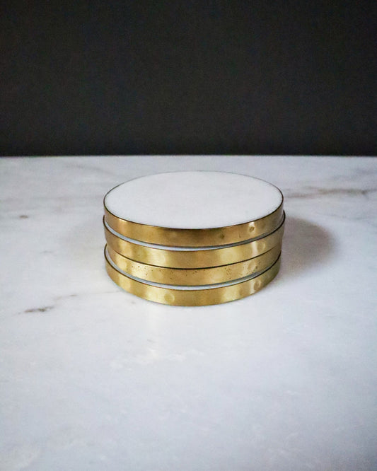 Marble Coaster Set, Round NO