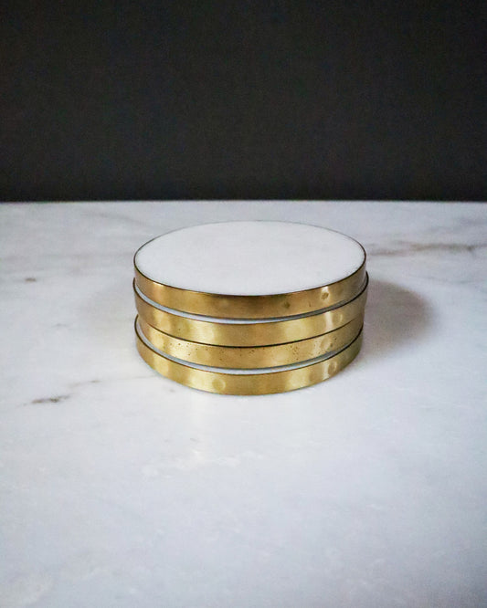 Marble Coaster Set, Round