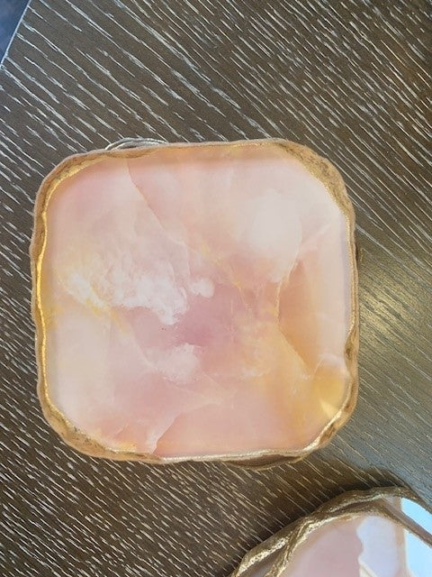 Pink Agate Coaster OH
