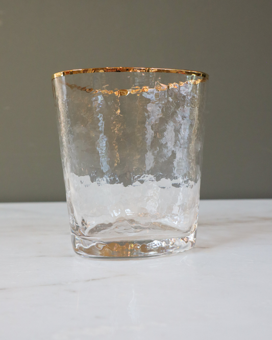 Gold Rim Rocks Glass-DH