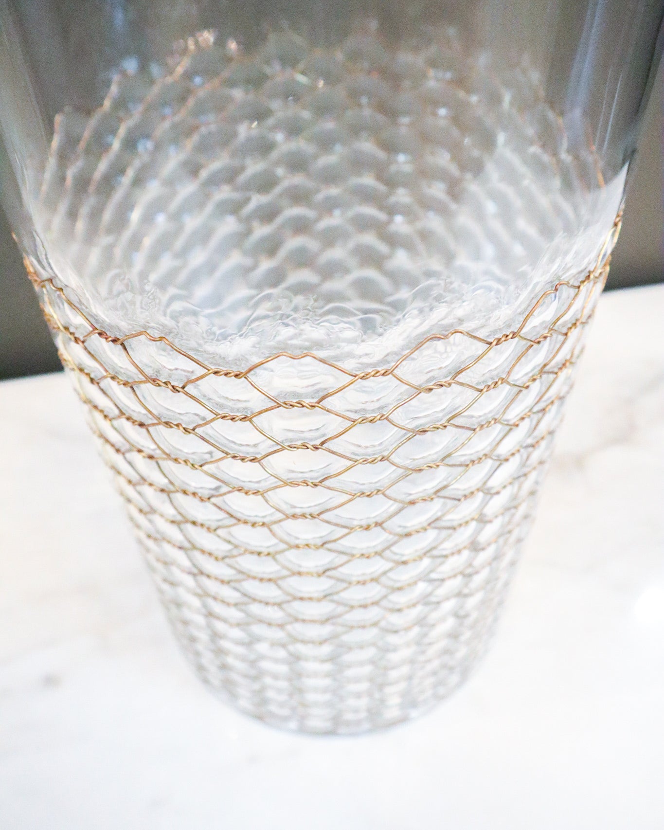 Decorative Wire and Glass Vase