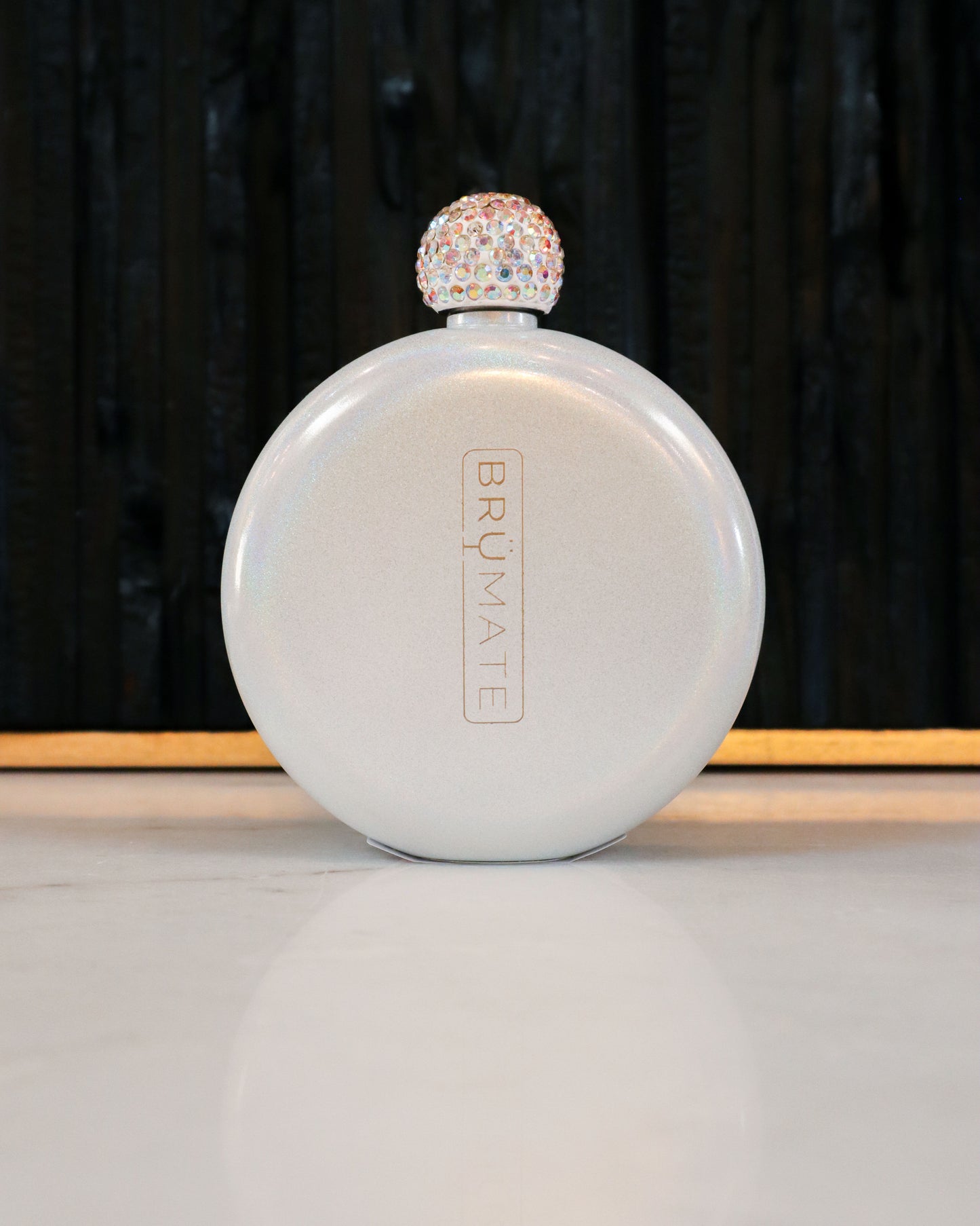 White Glitter Flask