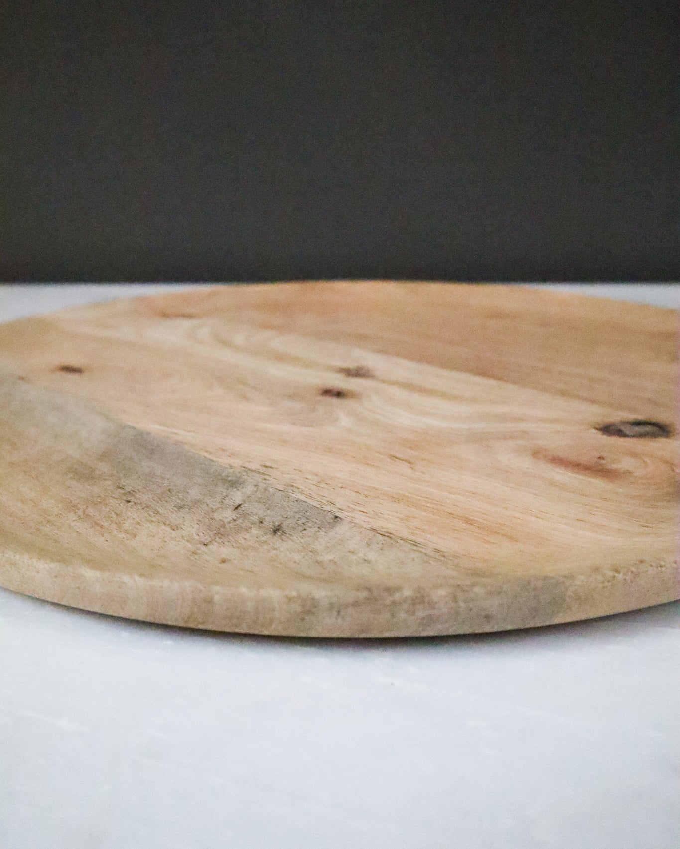 Round Wood Tray