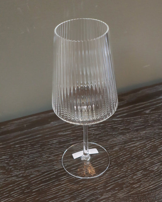 Fluted Textured Wine Glass-OH